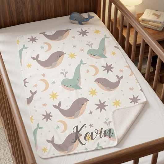 Cute Ocean Animals Personalized Blanket Sherpadecke