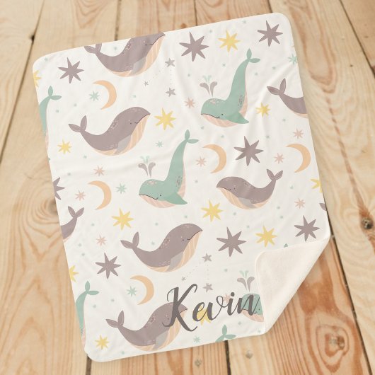 Cute Ocean Animals Personalized Blanket Sherpadecke