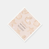 Cute ocean beach little pearl baby shower  serviette (Ecke)