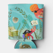 Cute Ocean Friends with Pirate Theme Can Cooler Dosenkühler (Vorderseite)