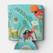 Cute Ocean Friends with Pirate Theme Can Cooler Dosenkühler (Rückseite)