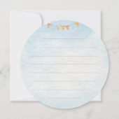 Cute Ocean Seahorse Flags Children Card Einladung (Rückseite)