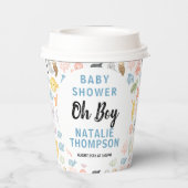 Cute Ocean Under the Sea Animal Baby Shower Pappbecher (Rückseite)