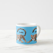 Cute ocelot cartoon illustration espressotasse (Vorderseite Rechts)