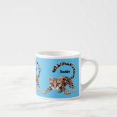 Cute ocelot cartoon illustration espressotasse (Rechts)