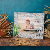 Cute Octopus and Seashells Child's Photo Frame Fotoplatte (Seite)