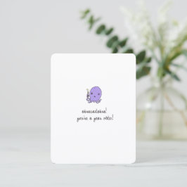 Cute Octopus Birthday Card Feiertagskarte