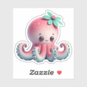 Cute Octopus Custom-Cut Vinyl Stickers Aufkleber (Blatt)