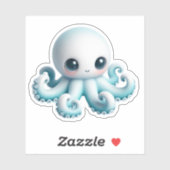 Cute Octopus Custom-Cut Vinyl Stickers Aufkleber (Blatt)
