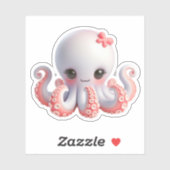 Cute Octopus Custom-Cut Vinyl Stickers Aufkleber (Blatt)