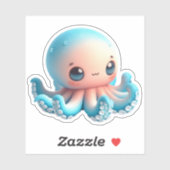 Cute Octopus Custom-Cut Vinyl Stickers Aufkleber (Blatt)