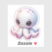 Cute Octopus Custom-Cut Vinyl Stickers Aufkleber (Blatt)