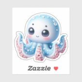 Cute Octopus Custom-Cut Vinyl Stickers Aufkleber (Blatt)