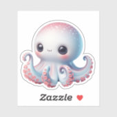 Cute Octopus Custom-Cut Vinyl Stickers Aufkleber (Blatt)