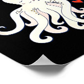 Cute Octopus, You Octo My Heart, Valentine  Poster (Ecke)