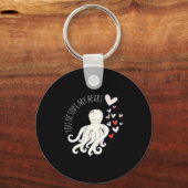 Cute Octopus, You Octo My Heart, Valentine  Schlüsselanhänger (Vorderseite)