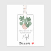 Cute Okay Plant Parent Personalized Aufkleber (Blatt)