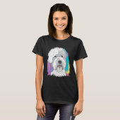 Cute Old English Sheepdog Dog on Bobtail 2 T-Shirt (Vorne ganz)