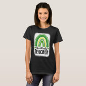 Cute One Lucky Teacher Rainbow St Patrick's Day Bl T-Shirt (Vorne ganz)