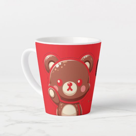 Cute “Oops!” Teddy Bear Mug –Funny&Adorable Kawaii Milchtasse (Linke Ecke)