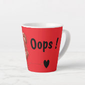 Cute “Oops!” Teddy Bear Mug –Funny&Adorable Kawaii Milchtasse (Rechte Ecke)
