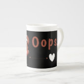 Cute Oops Teddy Bear Specialty Mug with Heart Porzellantasse (Vorderseite Rechts)
