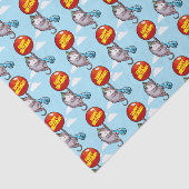 Cute Opossum Happy Birthday! Add Your Text Balloon Seidenpapier (Ausschnitt)