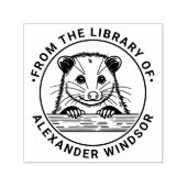Cute Opossum Head #3 Library Book Name Permastempel (Design)