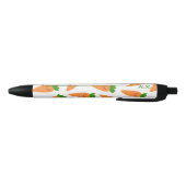 Cute Orange Carrots Green Monogram Initials Pen Kugelschreiber (Unterseite)