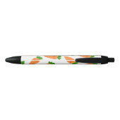 Cute Orange Carrots Green Monogram Initials Pen Kugelschreiber (Rückseite)