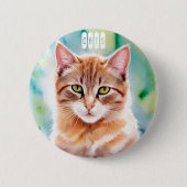 Cute Orange Cat Button (Vorderseite)