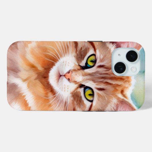 Cute Orange Cat Case-Mate iPhone Hülle (Rückseite (Horizontal))