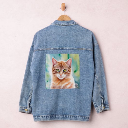 Cute Orange Cat Jeansjacke (Hangar)
