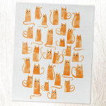 Cute Orange Cat Puzzle<br><div class="desc">Niedliche kleine Aquarellorange Ingwerkatzen. Originelle Kunst von Nic Squirrell.</div>