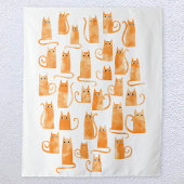 Cute Orange Cat Wandteppich