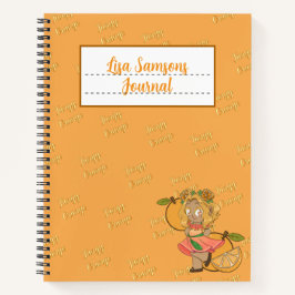 Cute Orange Chibi Journal Notizblock