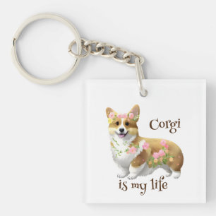 Cute Orange corgi for a positive mood Schlüsselanhänger