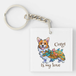 Cute Orange corgi for  a positive mood  Schlüsselanhänger