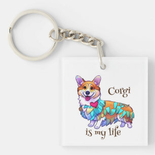 Cute Orange corgi for a positive mood Schlüsselanhänger
