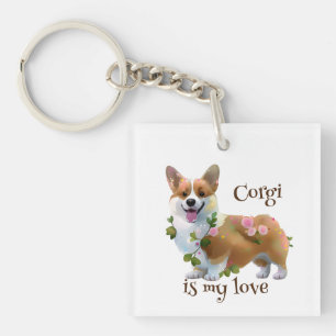 Cute Orange corgi for a positive mood Schlüsselanhänger