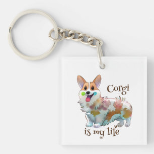 Cute Orange corgi for  a positive mood  Schlüsselanhänger
