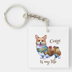 Cute Orange corgi for a positive mood Schlüsselanhänger