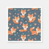 Cute Orange Fox Serviette (Vorderseite)