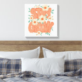 Cute Orange Hippie Typography Leinwanddruck (Insitu (Schlafzimmer))