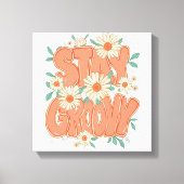 Cute Orange Hippie Typography Leinwanddruck (Vorderseite)