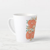 Cute Orange Hippie Typography Milchtasse (Linke Ecke)