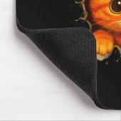 Cute Orange Kitten Cracks Mug Wall Funny Cat Lover Mousepad (Ecke)