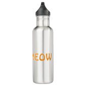 Cute Orange Peeking Cat Design Water Bottle Edelstahlflasche (Rechts)