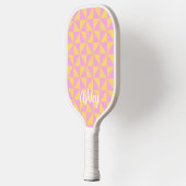 cute orange pink retro geometric design pickleball schläger (Links)