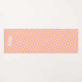 cute orange pink retro geometric design yogamatte (Vorderseite (Horizontal))
